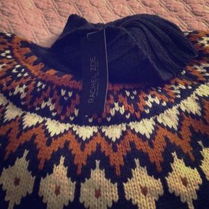 Rachel Zoe sweater Nordic fair-isle Medium NWT